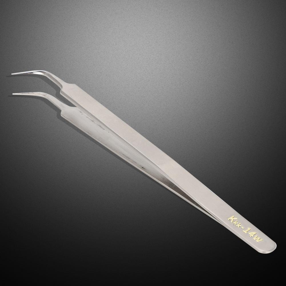 14w Ultra Pointed High Precision Antistatic Acid Proof Stainless Steel Tweezer Maintenance Tool