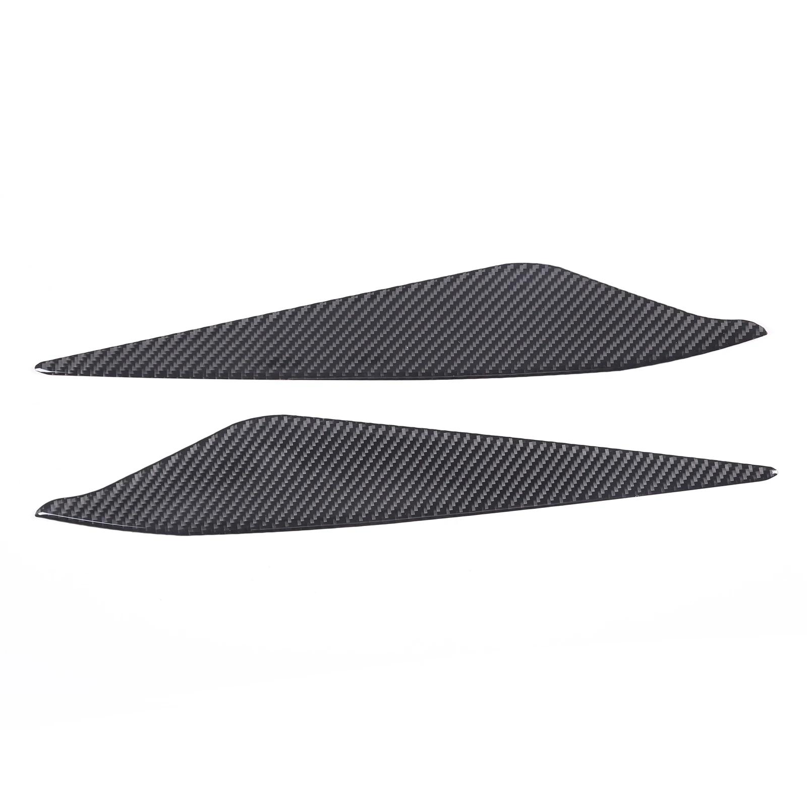 For Porsche Taycan -2024 Soft Carbon Fiber Car Headlights Decor Lamp Eyebrow Trim Stickers Exteriors Car Accessories Carbon Fiber