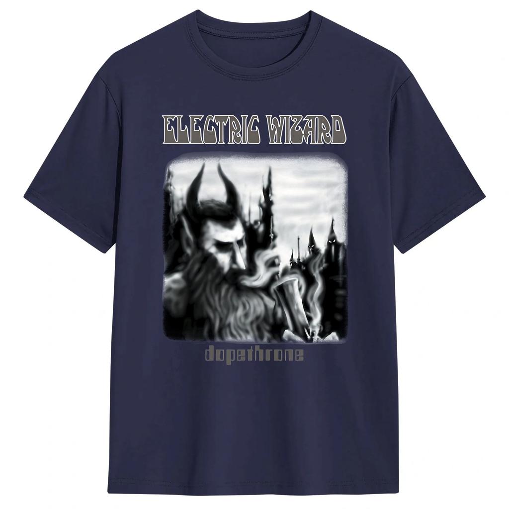 Electric Wizard T Shirts Men 100% Cotton Humor T-Shirts Round Collar  Tee Shirt Short Sleeve Clothes Summer