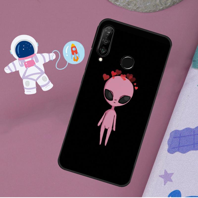 Cartoon Space Alien UFO For Huawei Nova 11i 7i 8i 12i 12s Y73 Y70 Y90 Y60 Y72 Y61 Y91 9 10 SE P40 Lite P30 Pro Case