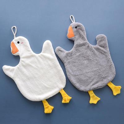 Big Goose Cartoon Hanging Hand Towel - Kitchen & Bathroom, for Children & Adults, Thick & Absorbent