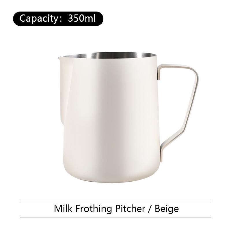 Stainless Steel Milk Frothing Jug Long Rounded Spout Latte Art Jug Milk Pitcher Frother Professional Barista Steaming Accessorie