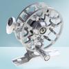 Mini Fliegenrad Leichte Angelausrüstung für Forelle Hecht, Fliegenrolle, 53mm/50g Ganzmetall-Angelrolle mit verbesserter Basis