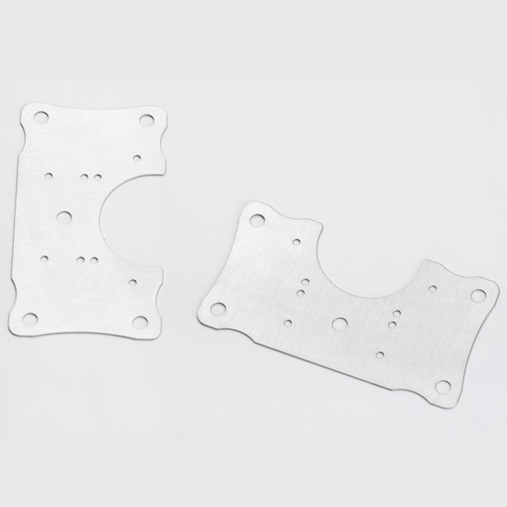 Silberne Scharnier-Reparaturplatte aus Edelstahl, dick, 1 mm, 90 x 50 mm