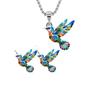 Colorful Rainbow Hummingbird Acrylic Bird Pendant Necklace for Men Women Nature Animal Casual Trendy Charm Jewelry Birthday Gift