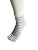 Tabi Socks with 3 Elastic Loose Cotton Outer Striped Set Women's Non-Slip Finish, Pairs, Cuffs, Fit, 100% Thread, Pattern, 3-Pair (Colors Available)