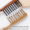 Meier Sandalwood toothed comb, thickened round handle scalp massage hair smoothing comb, air bag comb