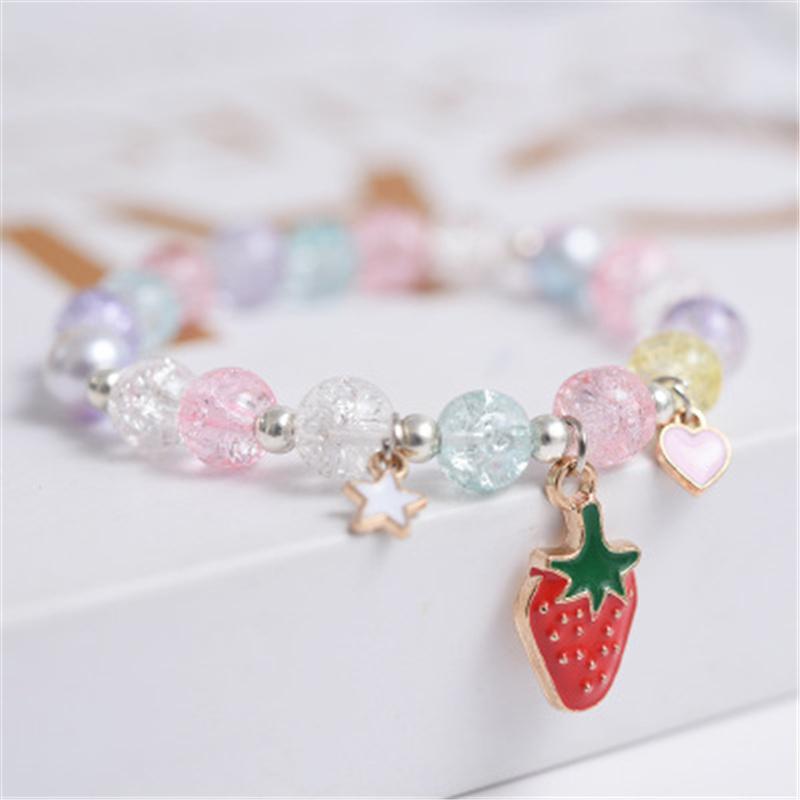 Makersland Cute Popcorn Beads Bracelet Friendship Glass Bracelets For Girls Star Moon Cloud Flower Zircon Accessories Wholesale