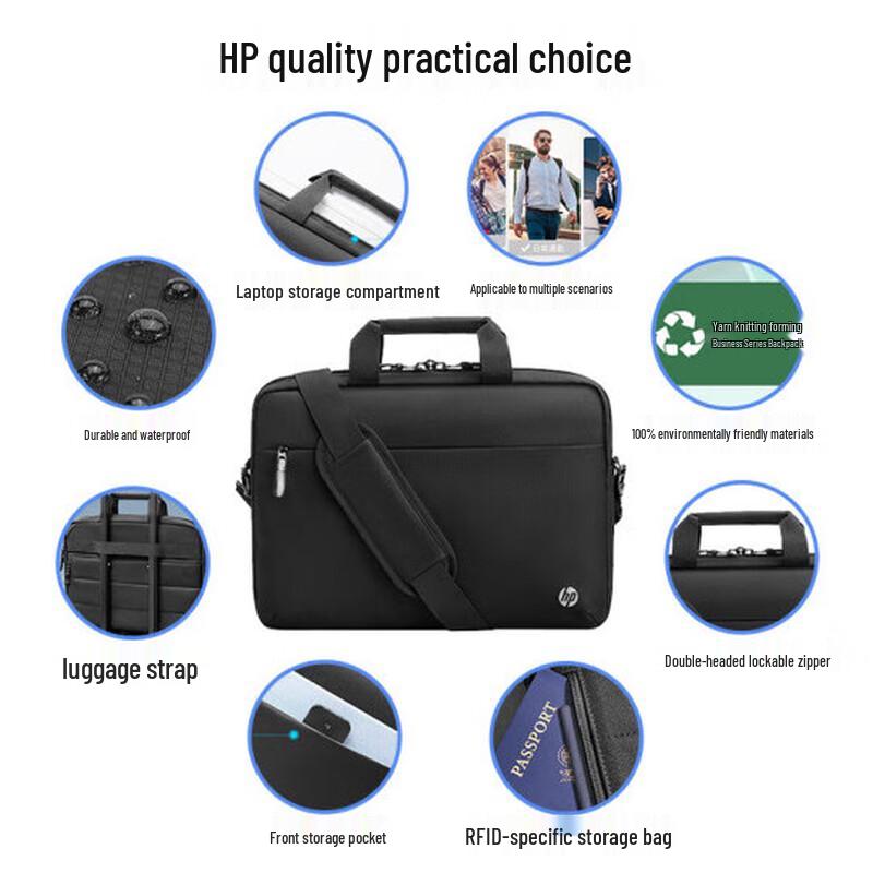 HP 17.3-inch Business Laptop Messenger Bag