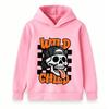 Kids Boys Girls Hoodie, Wild Child Skull Pattern Long Sleeve Casual Pullover Sweatshirt for Daily Wear
