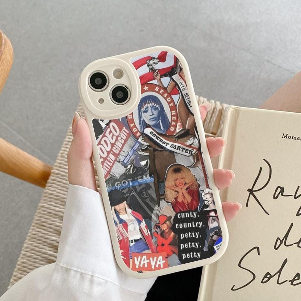 Singer b-Beyonce c-Cowboy Phone Case Hard Leather For iPhone 16 15 14 13 12 Mini 11 14 Pro Max Xs X Xr 7 8 Plus Fundas