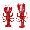 Pack Of 2 Realistic Red Lobsters Decorations Party Accessory For Ocean Themed Parties And Table Centerpieces
