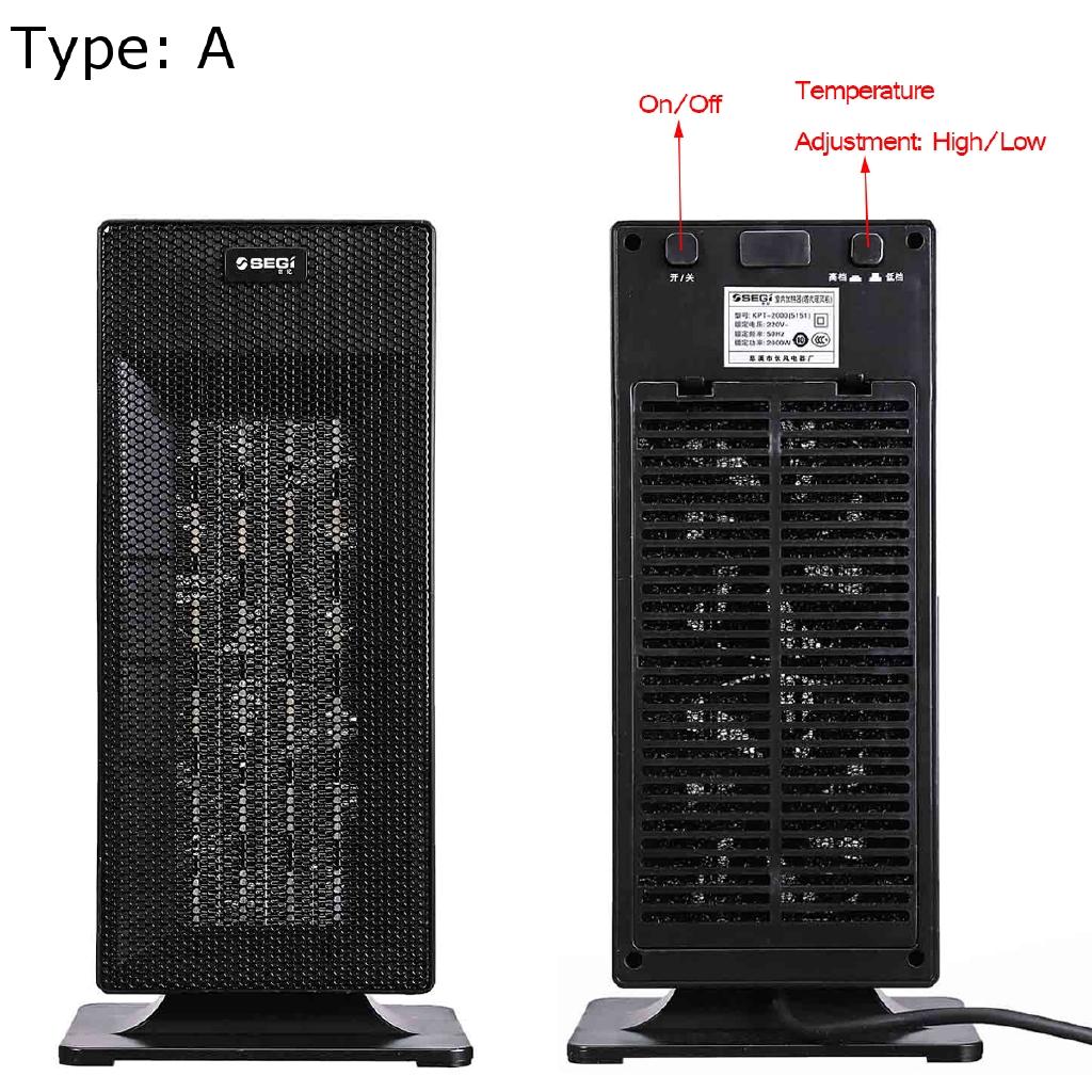 2000W Remote Control Portable Adjustable Thermostat Heater Fan Electric Heater Space Warmer for Home Office Standing