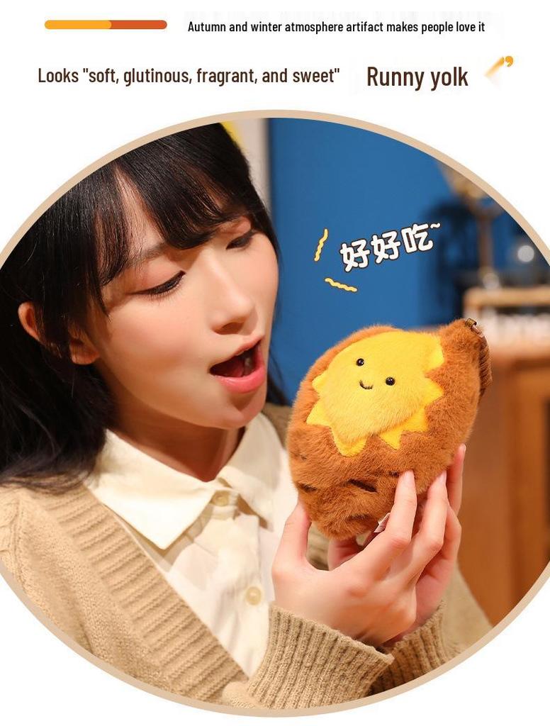 Plyšový přívěsek pečená sladká brambora - Roztomilá dekorace na tašku