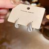 Elegant Glossy U-shaped Earrings for Women - Minimalist, Versatile Fashion Design