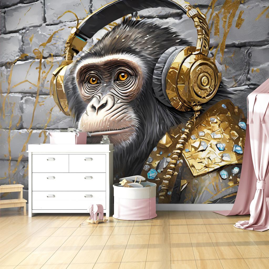 Wallpaper Monkey Headphones Pop Art