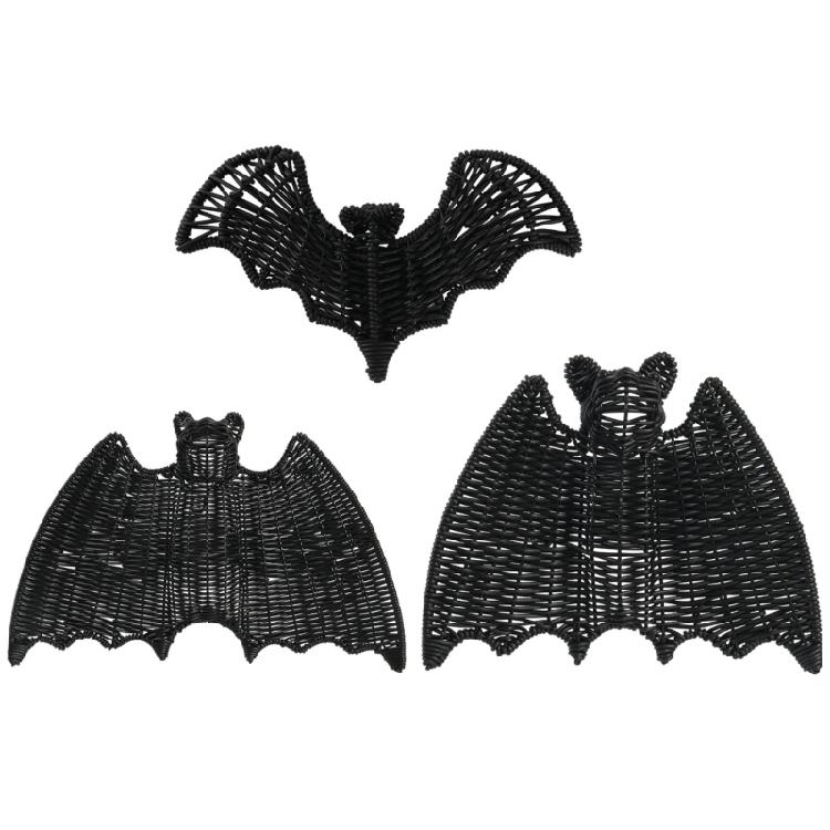 3D Iron Plastic Bat Ornament Halloween Party Essential Handcrafted Design For Porch Window Decoration