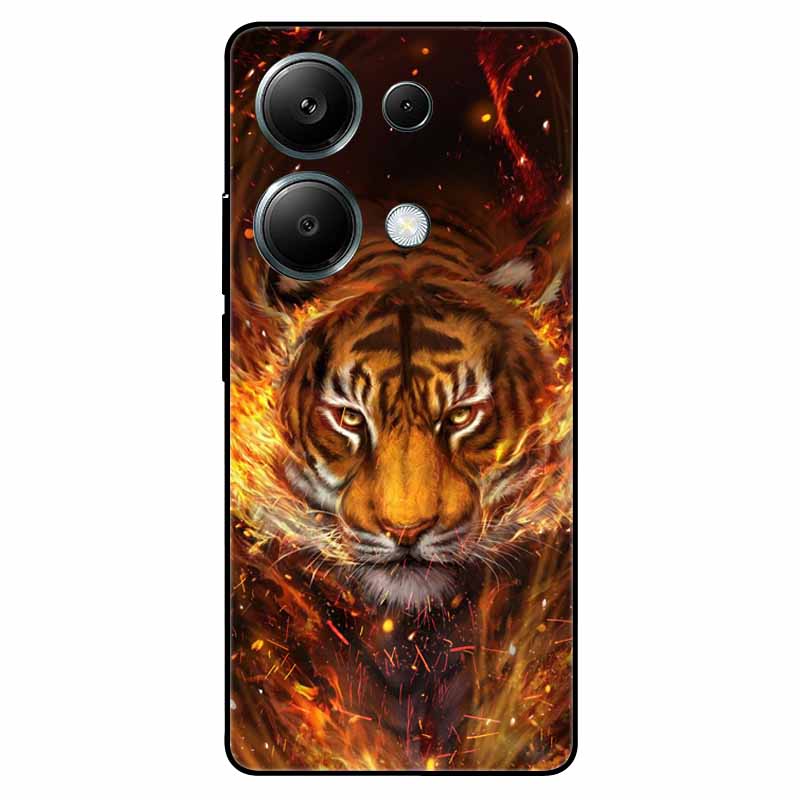 For Redmi Note 13 Pro 4G Case Global Silicon Fashion Space Wolf TPU Painted Coque Funda for Xiaomi Redmi Note 13Pro 4G Cover