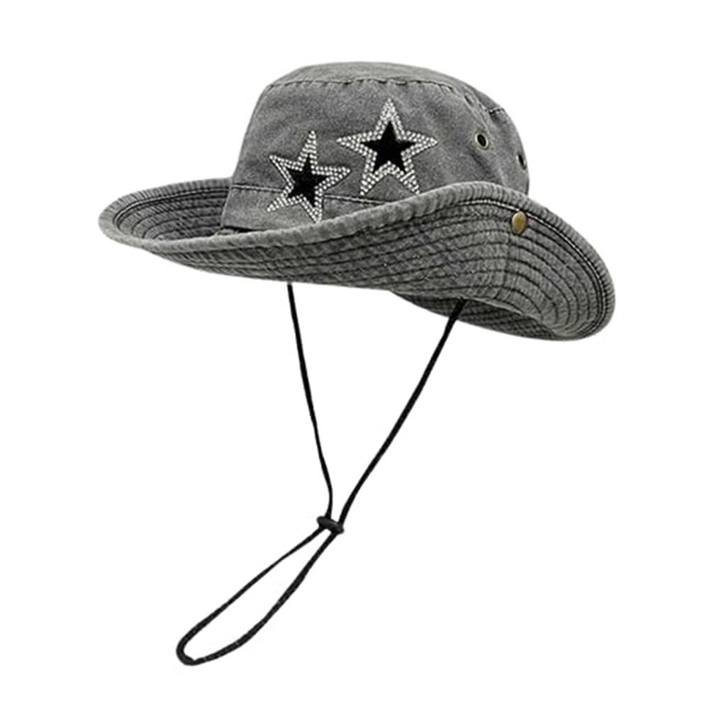 

New Cute Grunge Cowboy Hat Lightweight Soft Grunge Cowgirl Hat Breathable Comfortable Hat Accessories for Women чёрный
