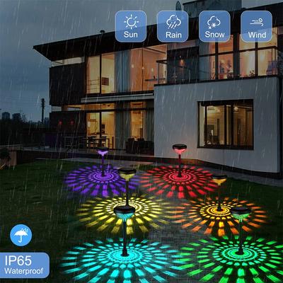 Zahrada Venkovní solární LED světla RGB Vícebarevné osvětlení Solární cesta Světlo na trávník Vánoční Zahrada Dekorativní Krajina Svítící lampy