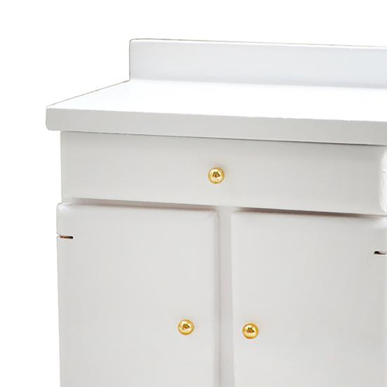 Dollhouse Cabinet Realistic Decoration Wooden 1/12 Scale Doll House Kitchen Cupboard Micro Scene Model for Household