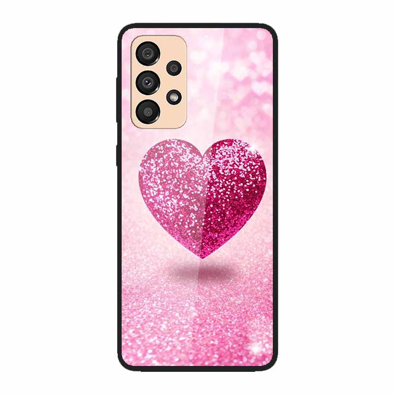 Case for Samsung A33 5G Cover Fashion Tempered Glass Phone Covers for Samsung Galaxy A33 A53 A73 5G Case Bumper A 33 Protective