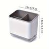 1pc Double-Layer Detachable Chopstick Holder and Cutlery Organizer - Kitchen Storage Shelf and Tableware Drain Rack