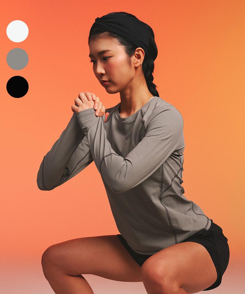 MUSINSA STANDARD SPORTS Quick-Dry Slim Fit Stitch Long Sleeve Women (3 Colors)