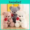 Cute Cartoon Rose Teddy Bear Plush Toy Doll Pillow Wholesale Factory Supplier