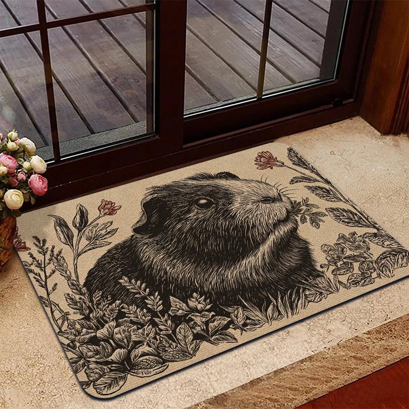 Colorful Crayon Welcome Pattern Doormat Entry Decorative Rug Anti Slip Floor Mat For Outdoor Porch Entry Decor Use
