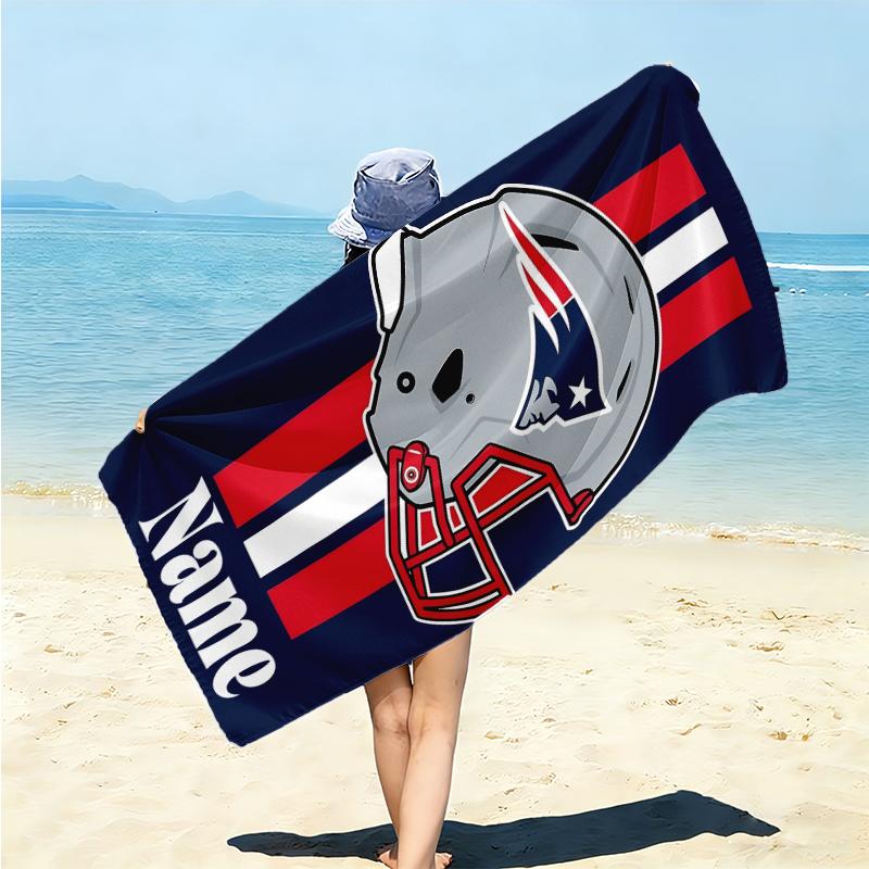 Personalized Patriots Team Spirit Beach Towel Microfiber Beach Towel Thin Absorbent for Beach Swimming Yoga Bath Sports. 0910361