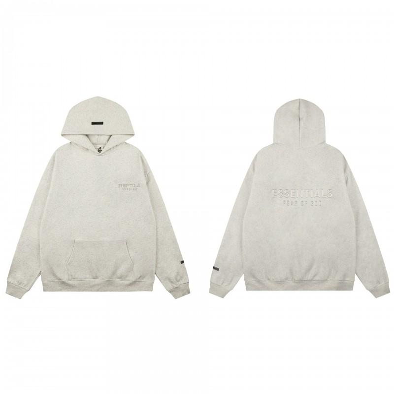 2026 Mikina s kapucí Černá S flockovaným písmenem FOG Line ESSENTIALS Unisex