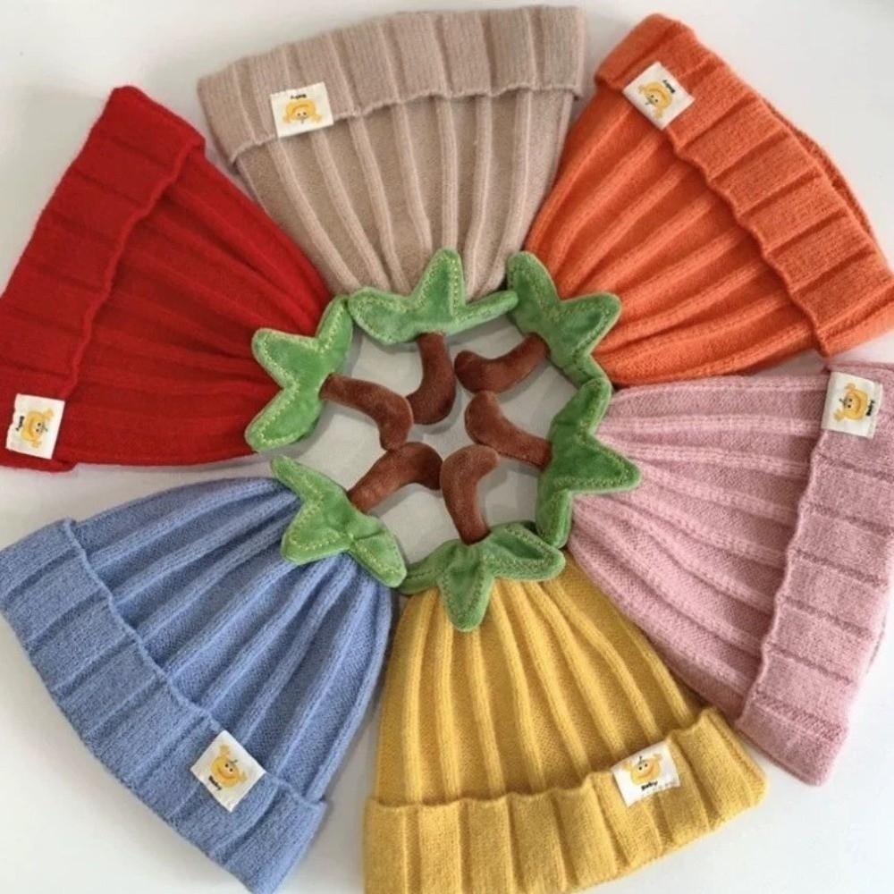 Diseño de Dibujos Animados Calabaza Gorro para Niños Pequeños Estilo con Puño Gorra para Bebé Nuevo Gorro de Punto para Bebé Unisex