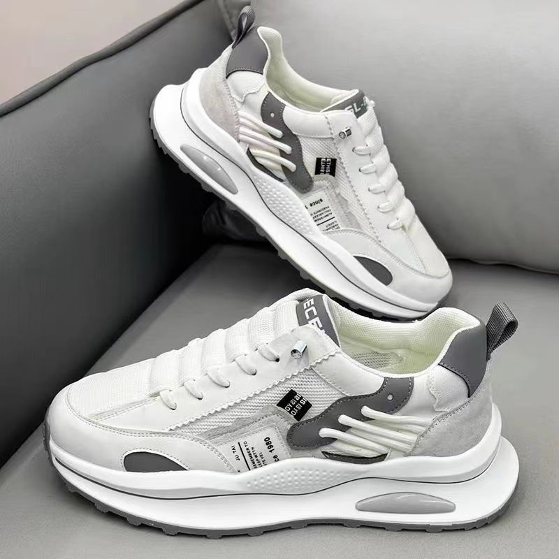Fashion Men's Mesh Sneakers Casual Shoes Breathable Lace-up Trendy Designer Sports Shoes Outdoor Platform Sneaker Tenis Masculino
