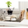 Dish Drainer with Cutlery Stand, Stainless Steel (50 Cm X 20 Cm X 38 Cm)