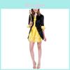 Elegante Fantasia de Pirata Feminina Para o Halloween Apresentando Design de Saia Curta Dourada Nobre