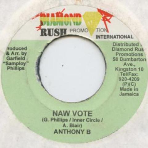 

7inch Record ANTHONY B / ANTHONY JOHN - Naw Vote / Hard Times Diamond Rush 2002 Jamaica Reggae, Ska & Dub