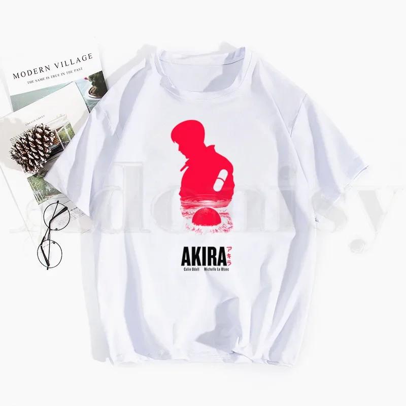 Akira Shotaro Kaneda Motociclista A Cápsula Japão Anime Camisetas Tops Camisetas Homens Mulheres Manga Curta Camiseta Casual Streetwear Engraçado