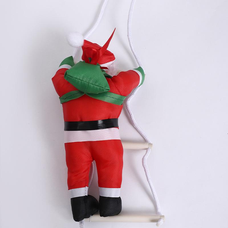 Climbing Ladder Santa Claus Climbing Rope Multi-person Ladder Christmas Toy Gift Decorative Ornament Scene Decoration Polyester