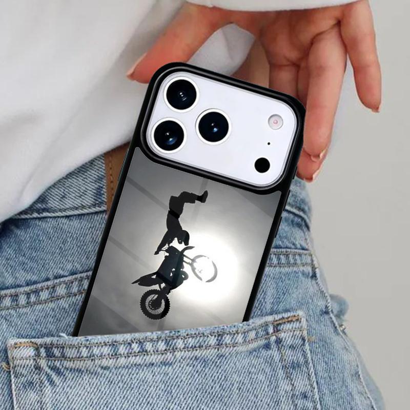 Freestyle Motocross Sport Phone Case for iPhone 16e 15 14 13 12 17 Pro Max Plus Air 17pro Cover Coque