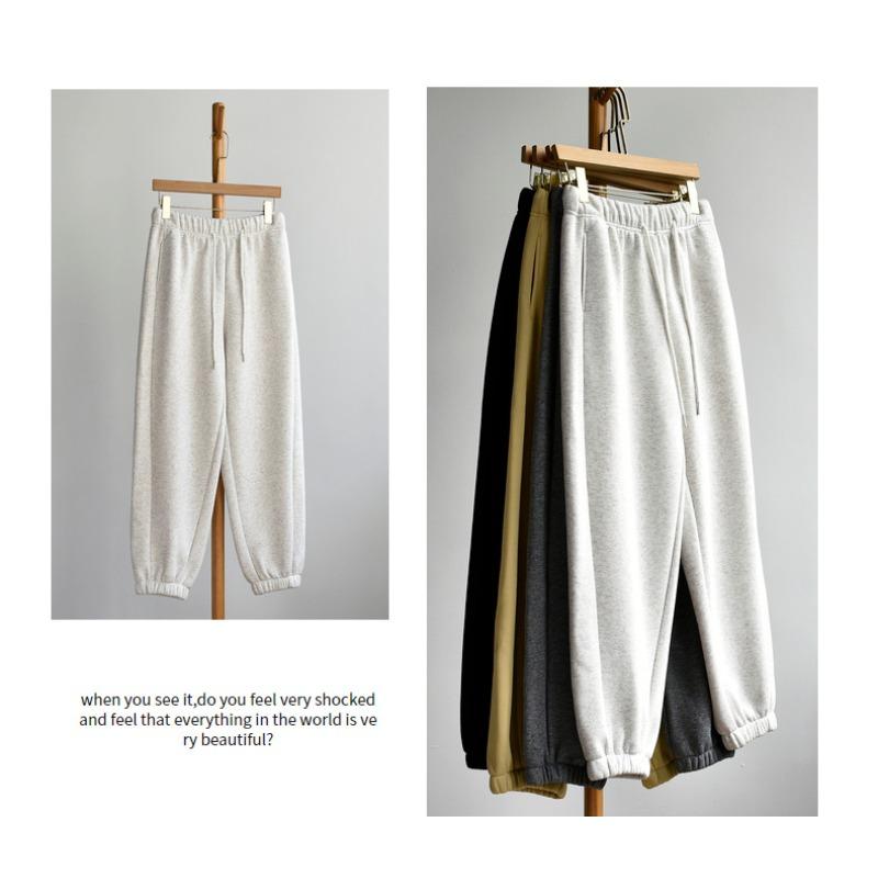 [Extra Thick Cotton Sweatpants] Men's and Women's Large Size Velvet Thickened Imitation Cashmere Warm Loose Sports Cotton Sweatpants