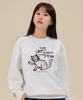 ASTRAL PROJECTION Doodlecat Loose Fit Sweatshirt_White