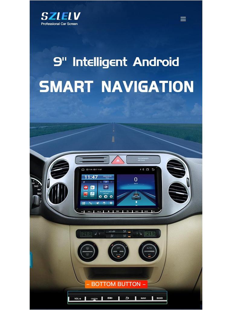 Skoda Roomster, Fabia Combi, Yeti Car Central Control Screen with Backup Camera & Navigation