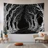 Gothic Dark Forest Tapestry Single Sided Print Eerie Wall Hanging Home Living Room Bedroom Dorm Room Mysterious Vibe Decor Gift