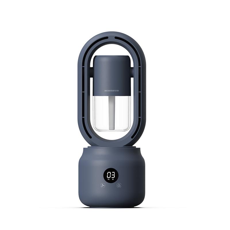 

Xiaomi Электрический вентилятор с распылением воды и туманом, перезаряжаемый через USB, портативный, беспроводной, увлажнитель воздуха, безлопастной вентилятор, настольный вентилятор dual purpose синий