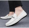Men's Genuine Leather Slip-On Loafers: Spring & Autumn Trendy, Soft Sole, Large Size Flat Shoes