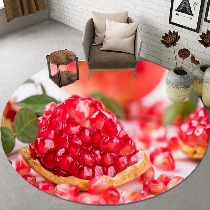 

Vegetables Fruit Broccoli 3D Round Carpets Floor Mats Bathroom Mat Home Decoration Kitchen Rugs Living Room Rug Non-slip Rugs 60cmx60cm