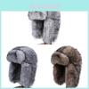 Winter Thickened Faux Mink Fur Earmuff Cap With Extended Brim For Men Women