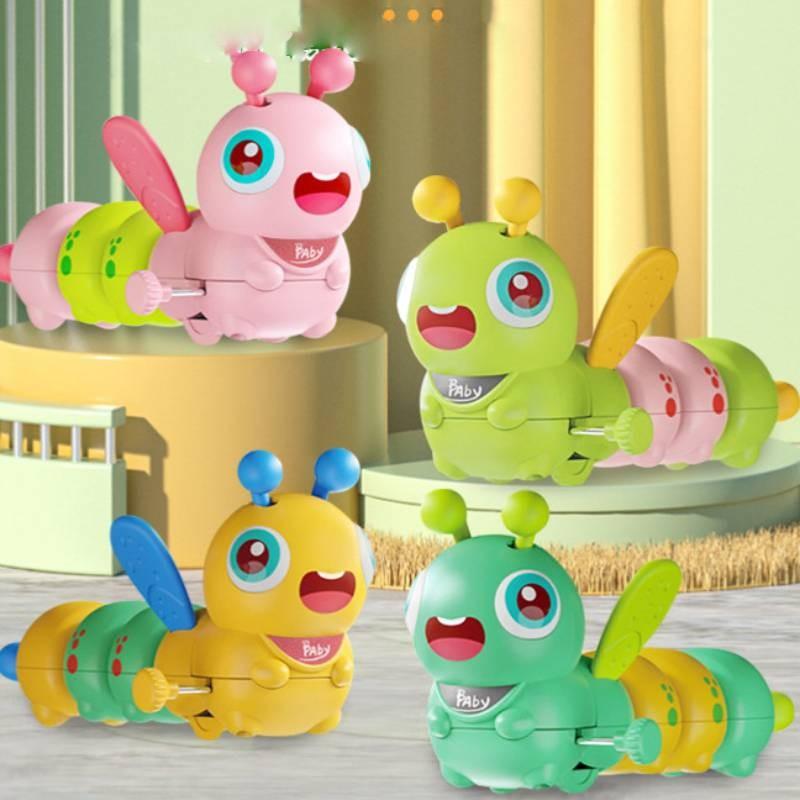 Colorful Baby Bee Winding Toy For Infants With Fun Stretching Caterpillar Design