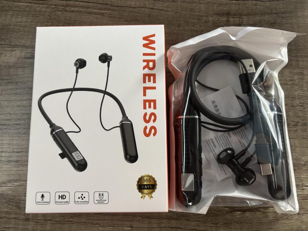 BT-22 Neckband Bluetooth Earphones: Compatible with Apple, Huawei, Xiaomi, Ultra-long Standby, Ideal for Sports, Wired Option Available